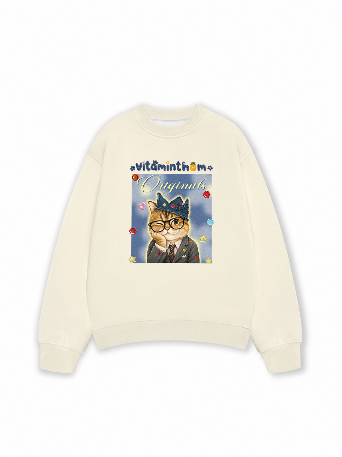Áo Sweater Nỉ Hai Da Vitaminthom Mặc Vest