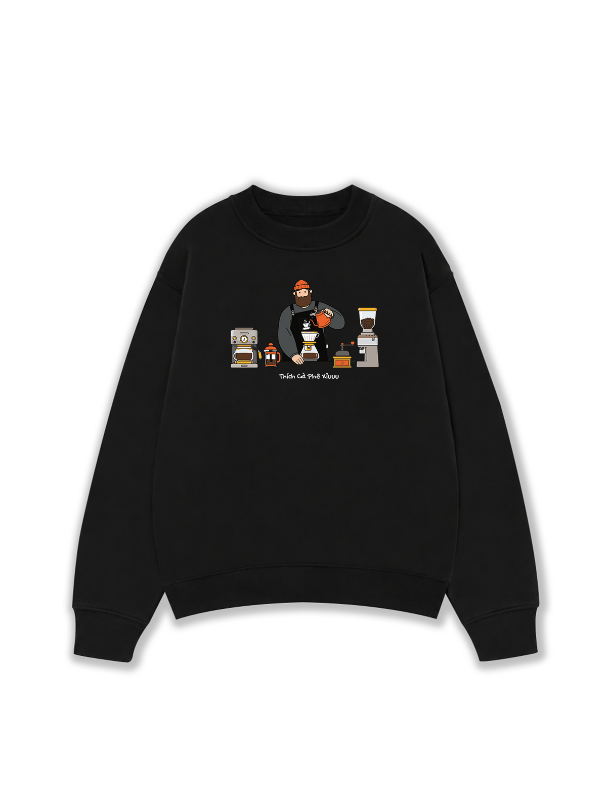 Áo Sweater Nỉ Hai Da Thích Cafe Xỉu