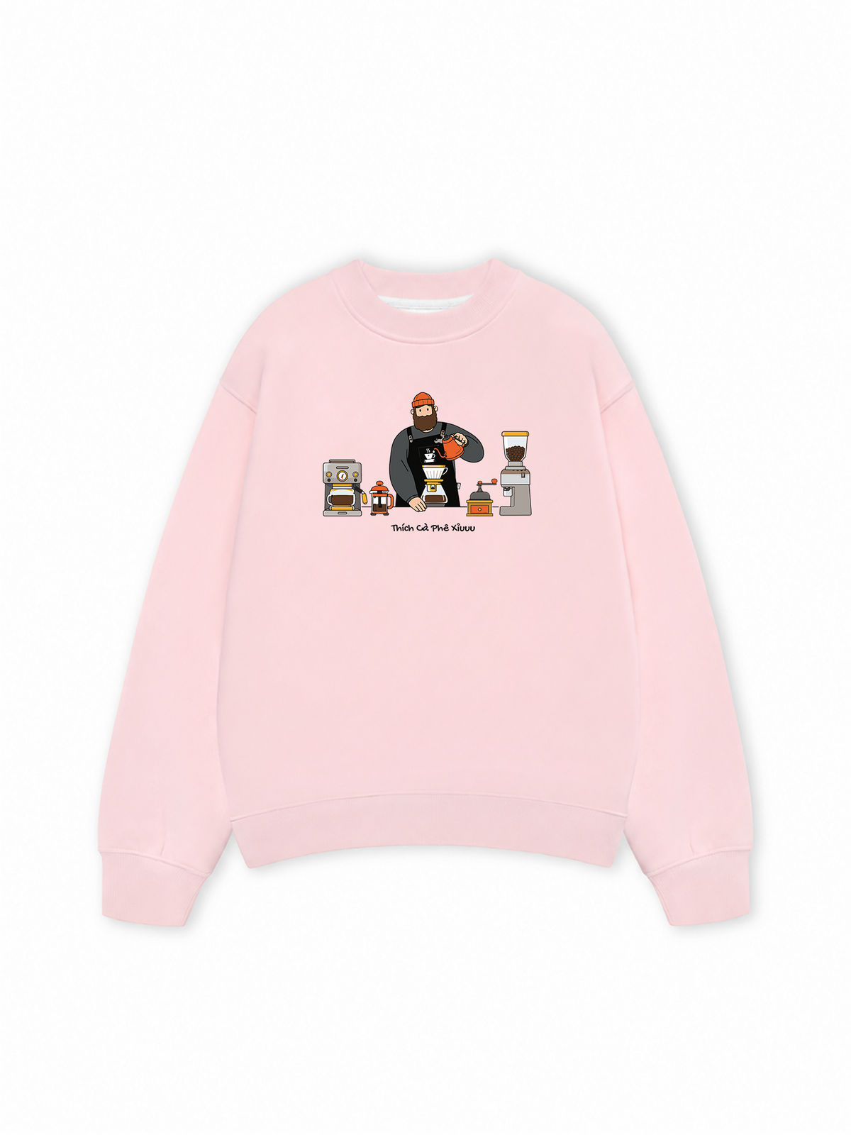 Áo Sweater Nỉ Hai Da Thích Cafe Xỉu