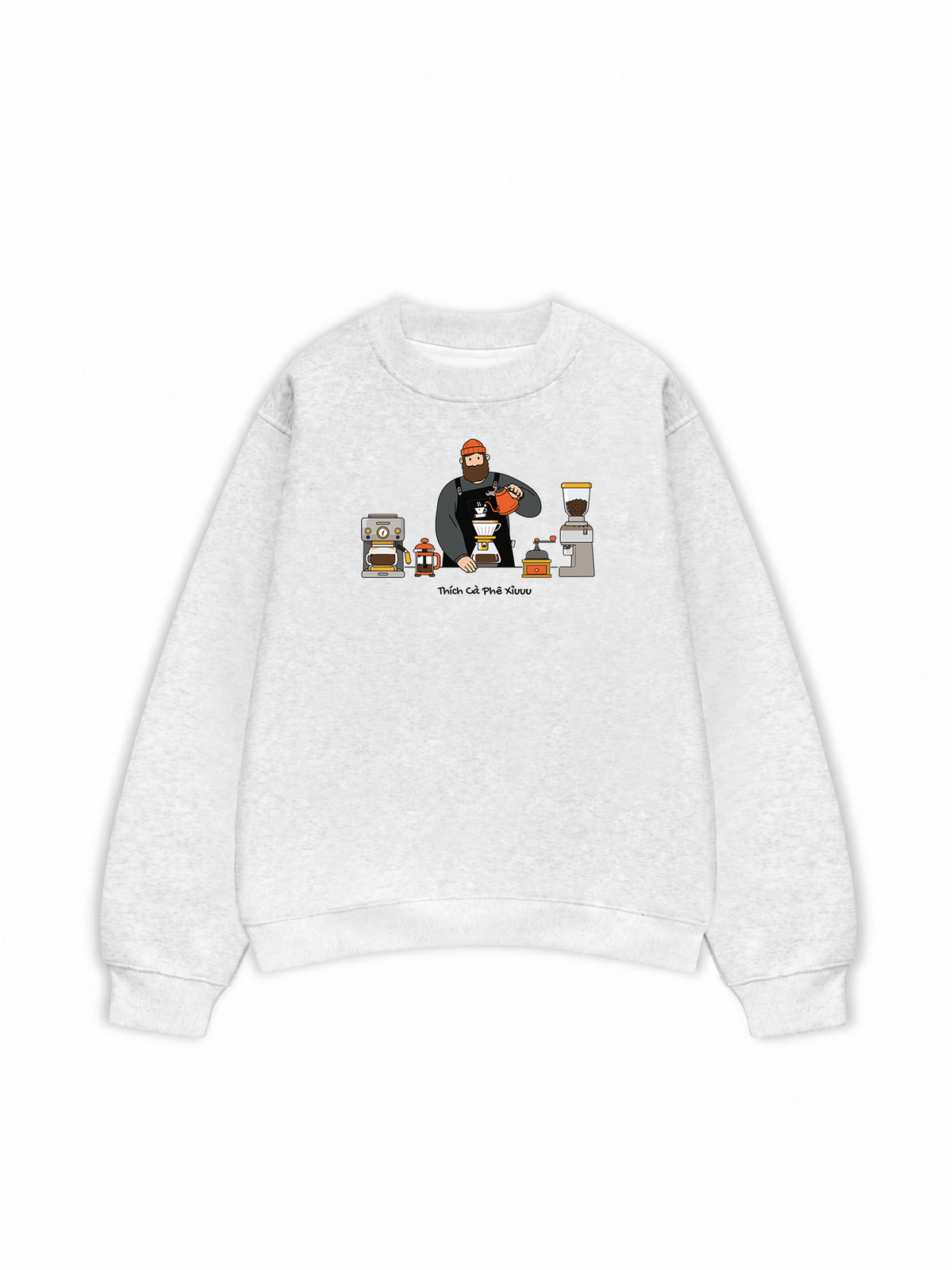 Áo Sweater Nỉ Hai Da Thích Cafe Xỉu