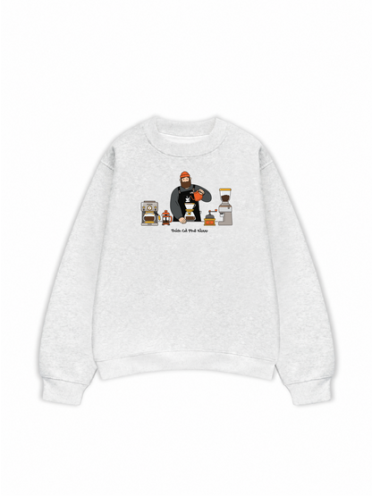 Áo Sweater Nỉ Hai Da Thích Cafe Xỉu