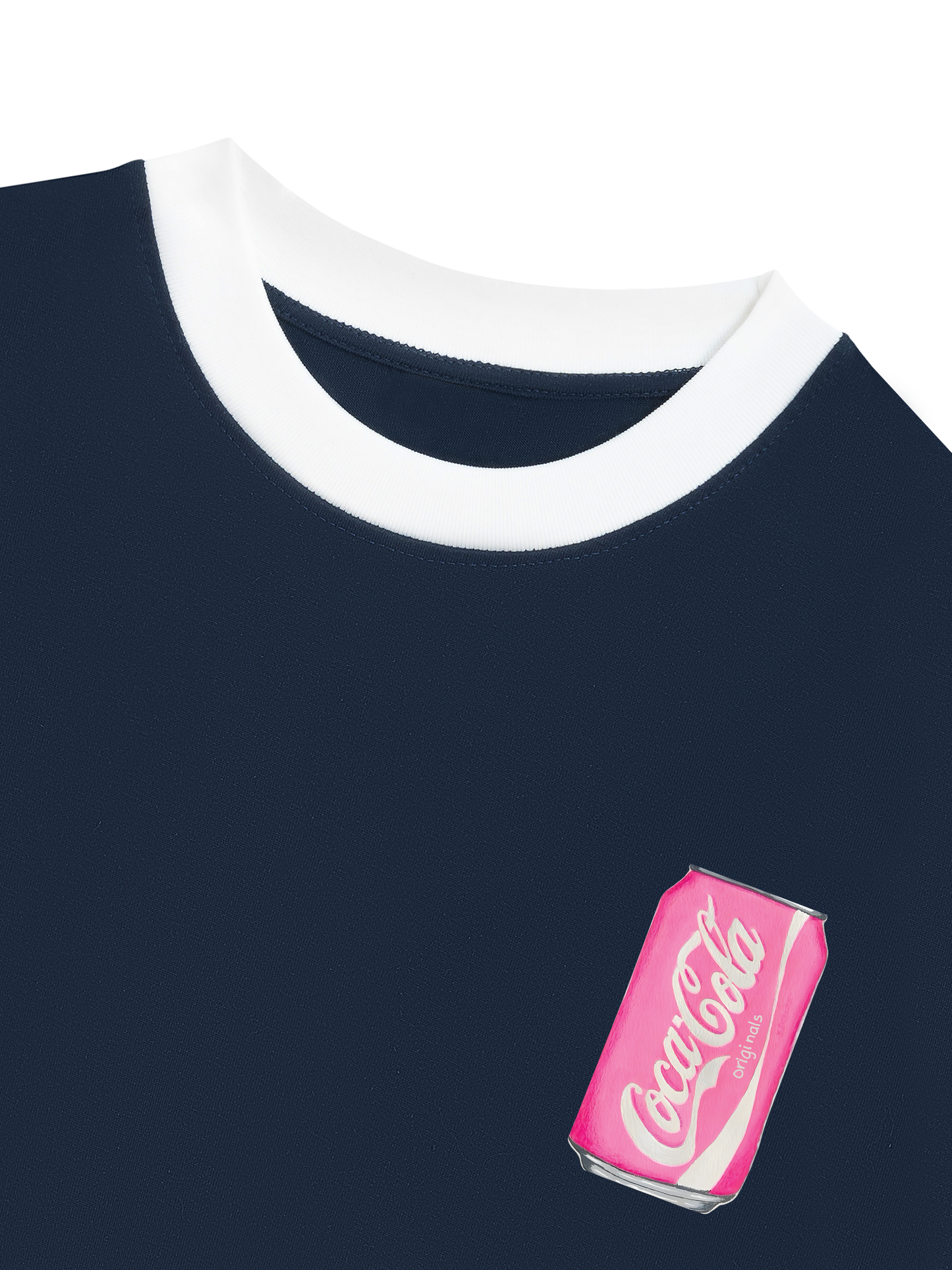 Áo Thun Ringer Relaxed Fit Summer Vibes Pink Coca Cola