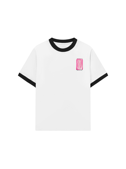Áo Thun Ringer Relaxed Fit Summer Vibes Pink Coca Cola