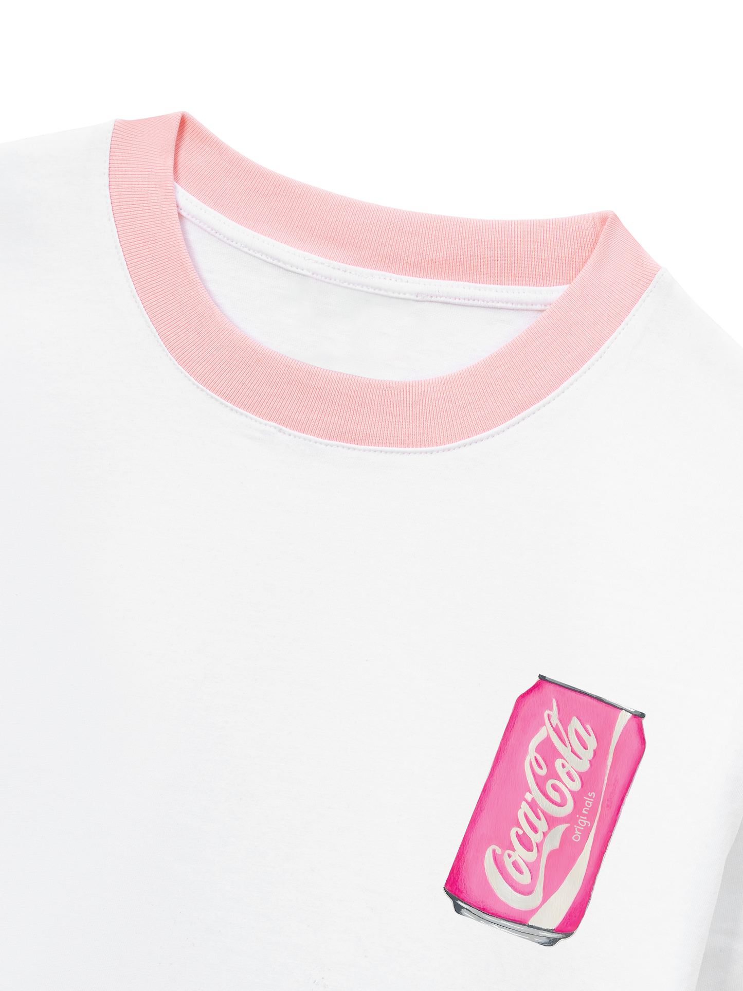 Áo Thun Ringer Relaxed Fit Summer Vibes Pink Coca Cola