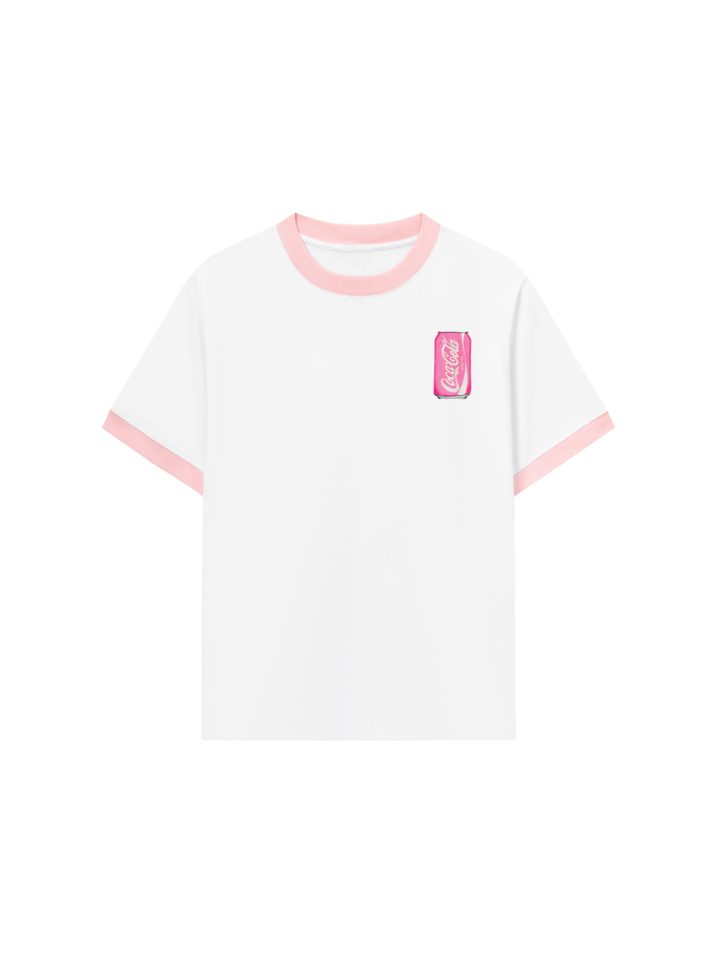 Áo Thun Ringer Relaxed Fit Summer Vibes Pink Coca Cola