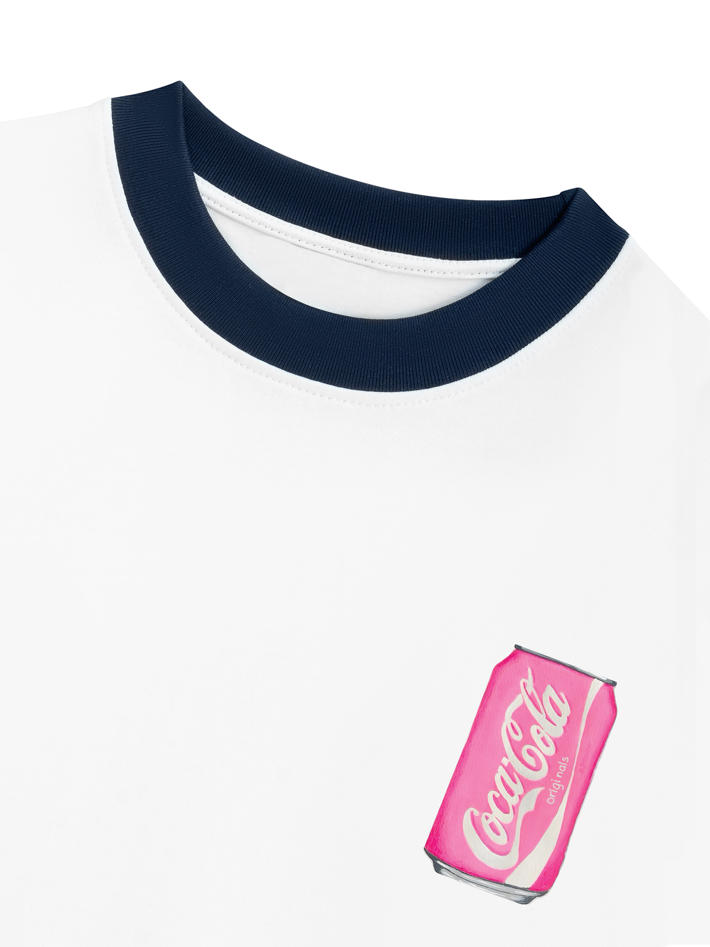 Áo Thun Ringer Relaxed Fit Summer Vibes Pink Coca Cola
