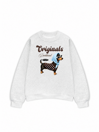 Áo Sweater Nỉ Hai Da Polka Tiffany Dachhund