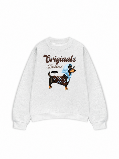 Áo Sweater Nỉ Hai Da Polka Tiffany Dachhund