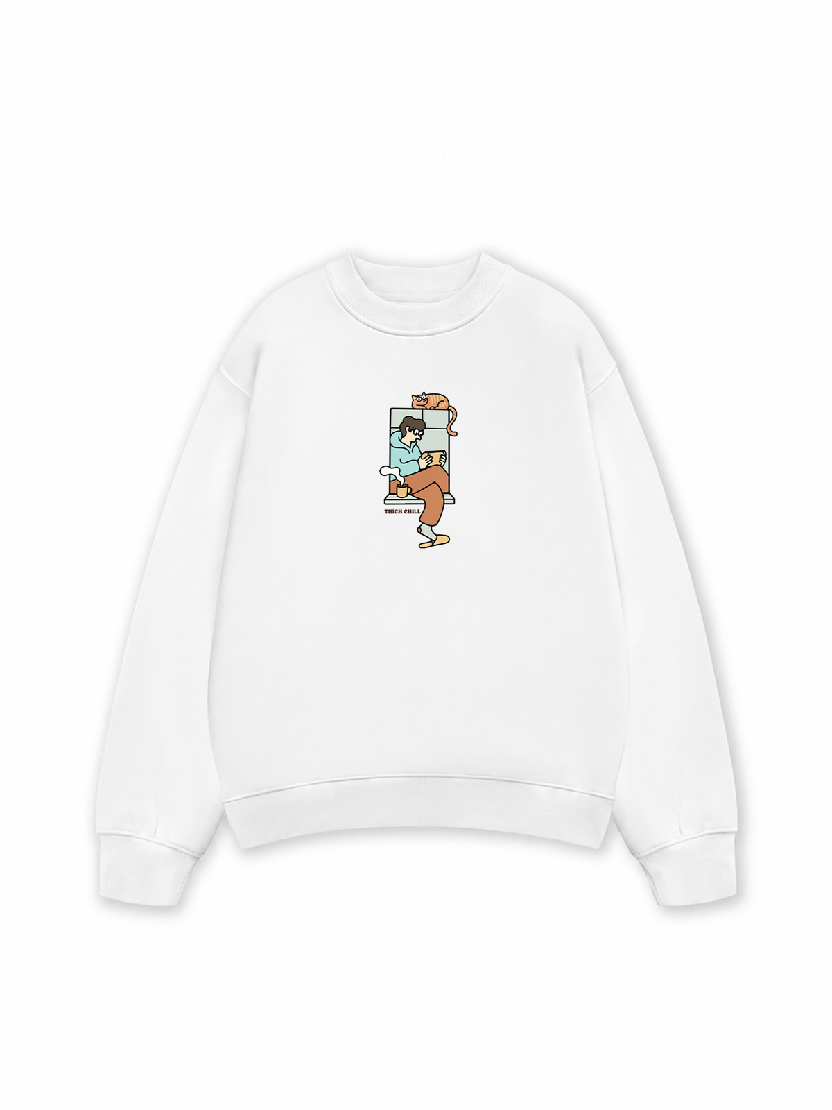Áo Sweater Nỉ Hai Da Thích Chill