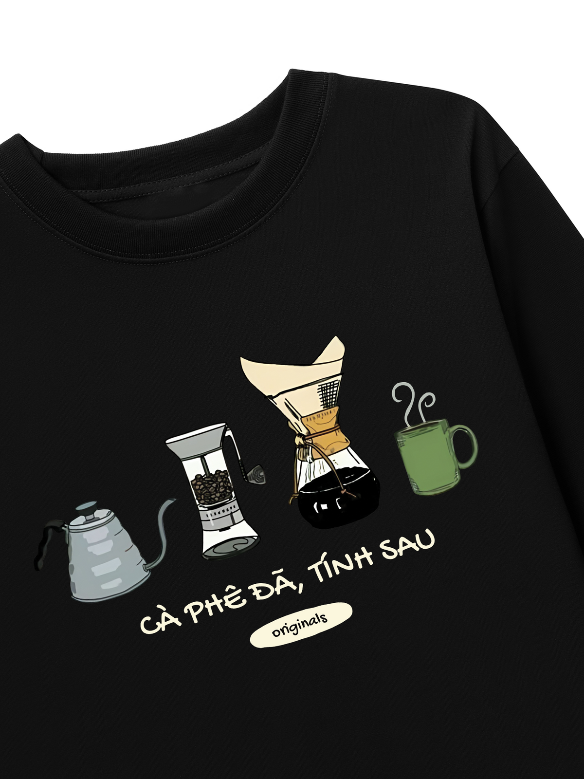 Áo Thun Dài Tay Cà Phê Đã, Tính Sau