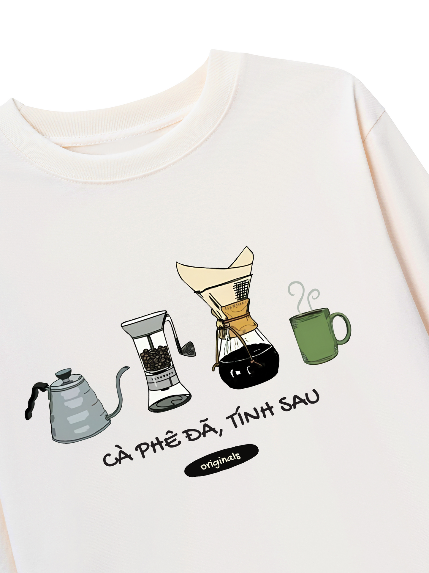 Áo Thun Dài Tay Cà Phê Đã, Tính Sau
