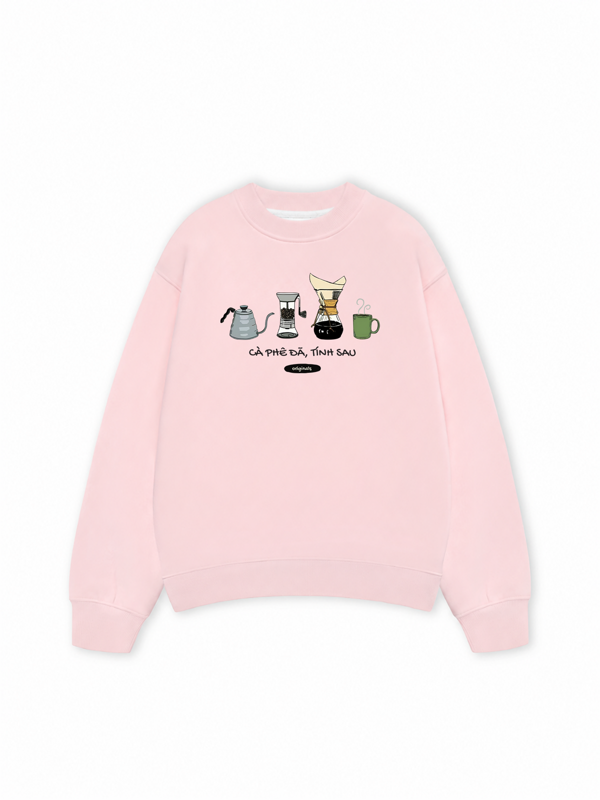 Áo Sweater Nỉ Hai Da Cà Phê Đã, Tính Sau