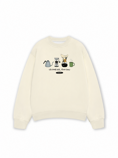 Áo Sweater Nỉ Hai Da Cà Phê Đã, Tính Sau