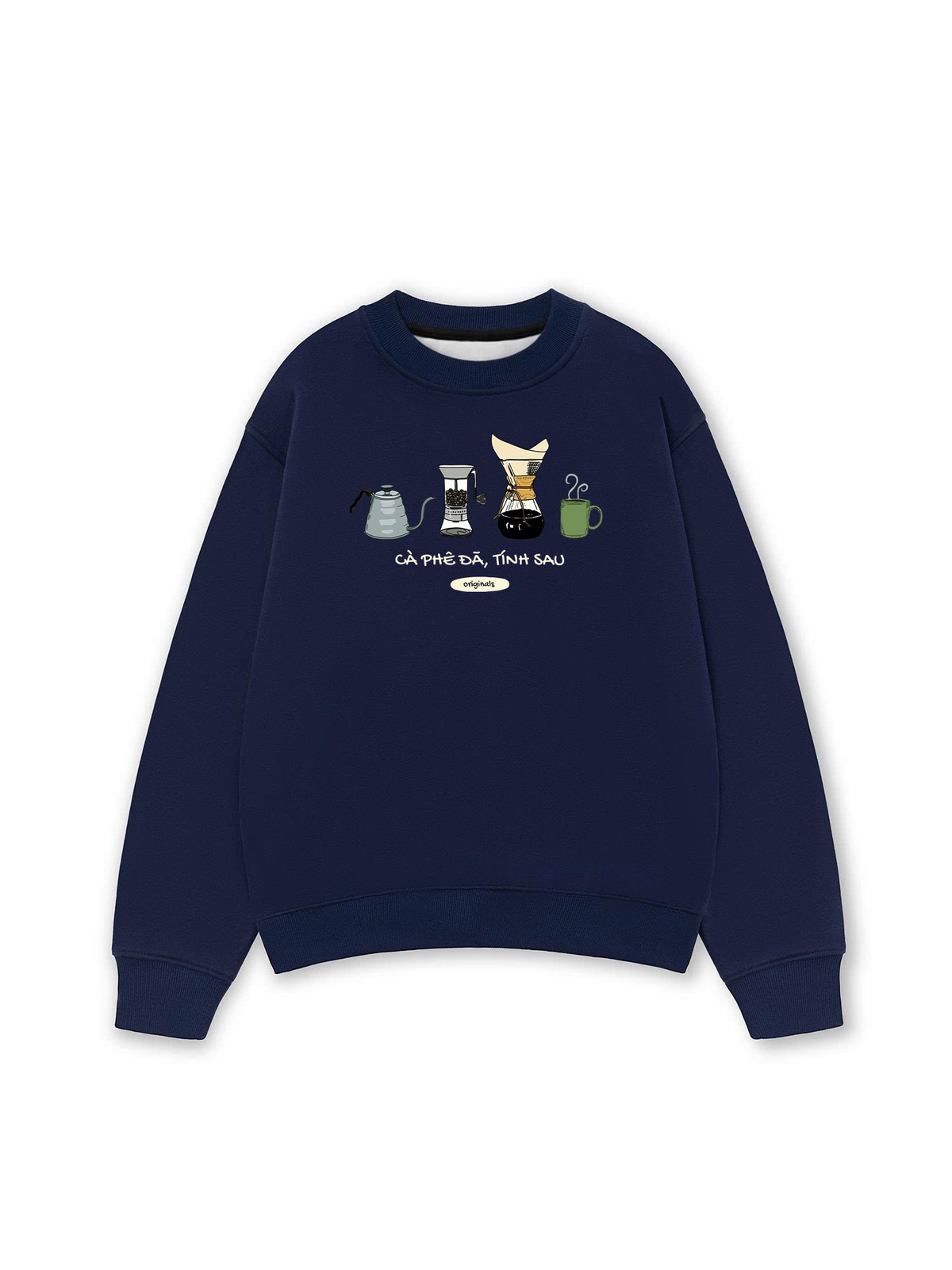Áo Sweater Nỉ Hai Da Cà Phê Đã, Tính Sau