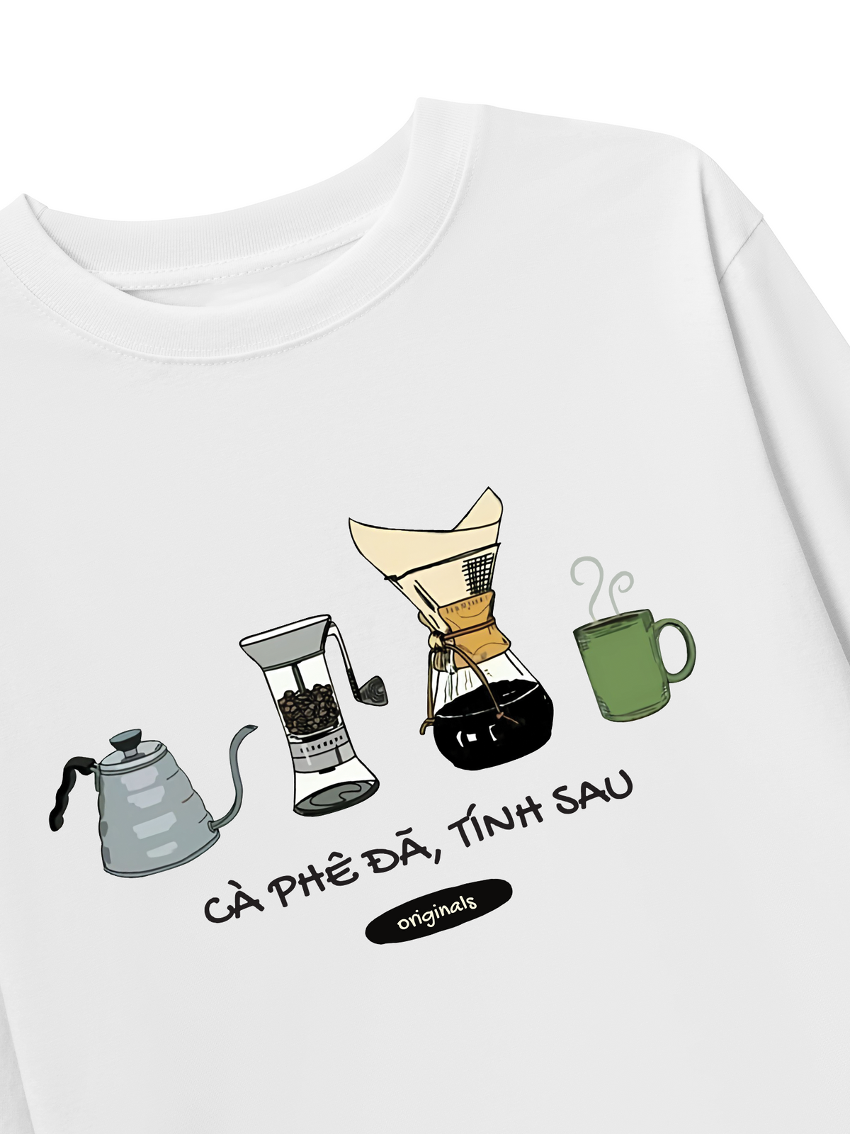 Áo Thun Dài Tay Cà Phê Đã, Tính Sau