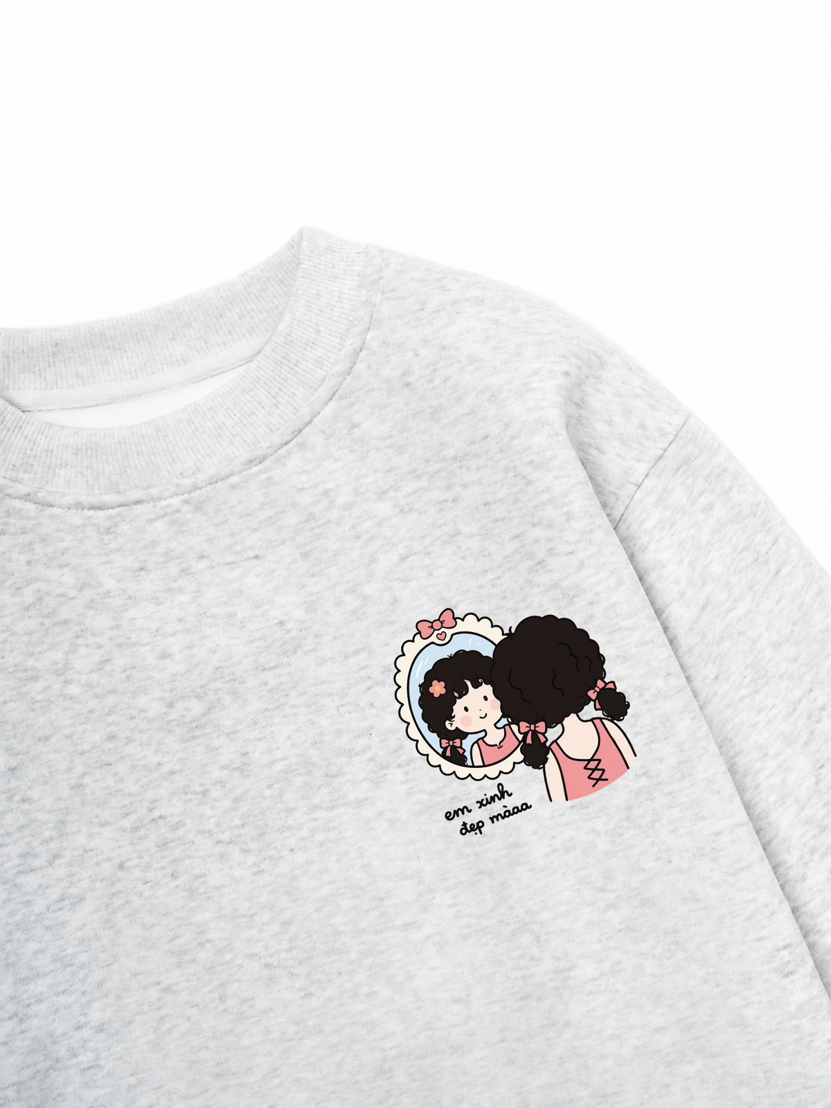 Áo Sweater Nỉ Hai Da Em Xinh Đẹp Mà