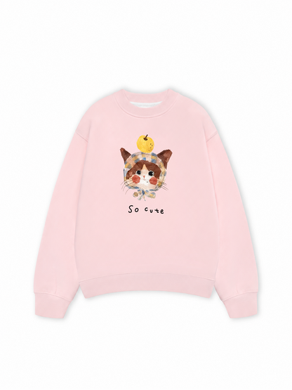 Áo Sweater Nỉ Hai Da So Cute Cat