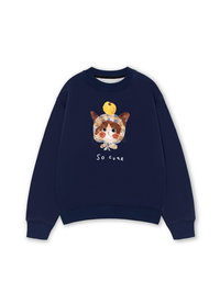 Áo Sweater Nỉ Hai Da So Cute Cat