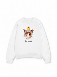 Áo Sweater Nỉ Hai Da So Cute Cat
