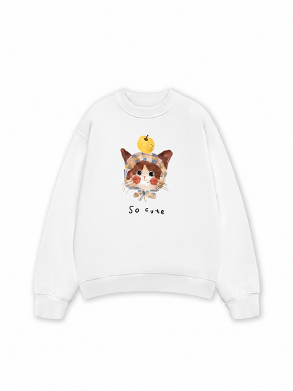Áo Sweater Nỉ Hai Da So Cute Cat