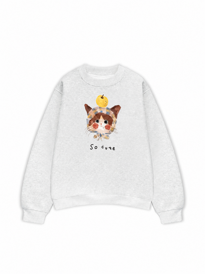 Áo Sweater Nỉ Hai Da So Cute Cat