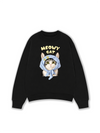 Áo Sweater Nỉ Hai Da Blue Plaid Meowy Cat