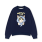 Áo Sweater Nỉ Hai Da Blue Plaid Meowy Cat