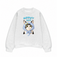 Áo Sweater Nỉ Hai Da Blue Plaid Meowy Cat