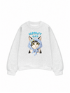 Áo Sweater Nỉ Hai Da Blue Plaid Meowy Cat