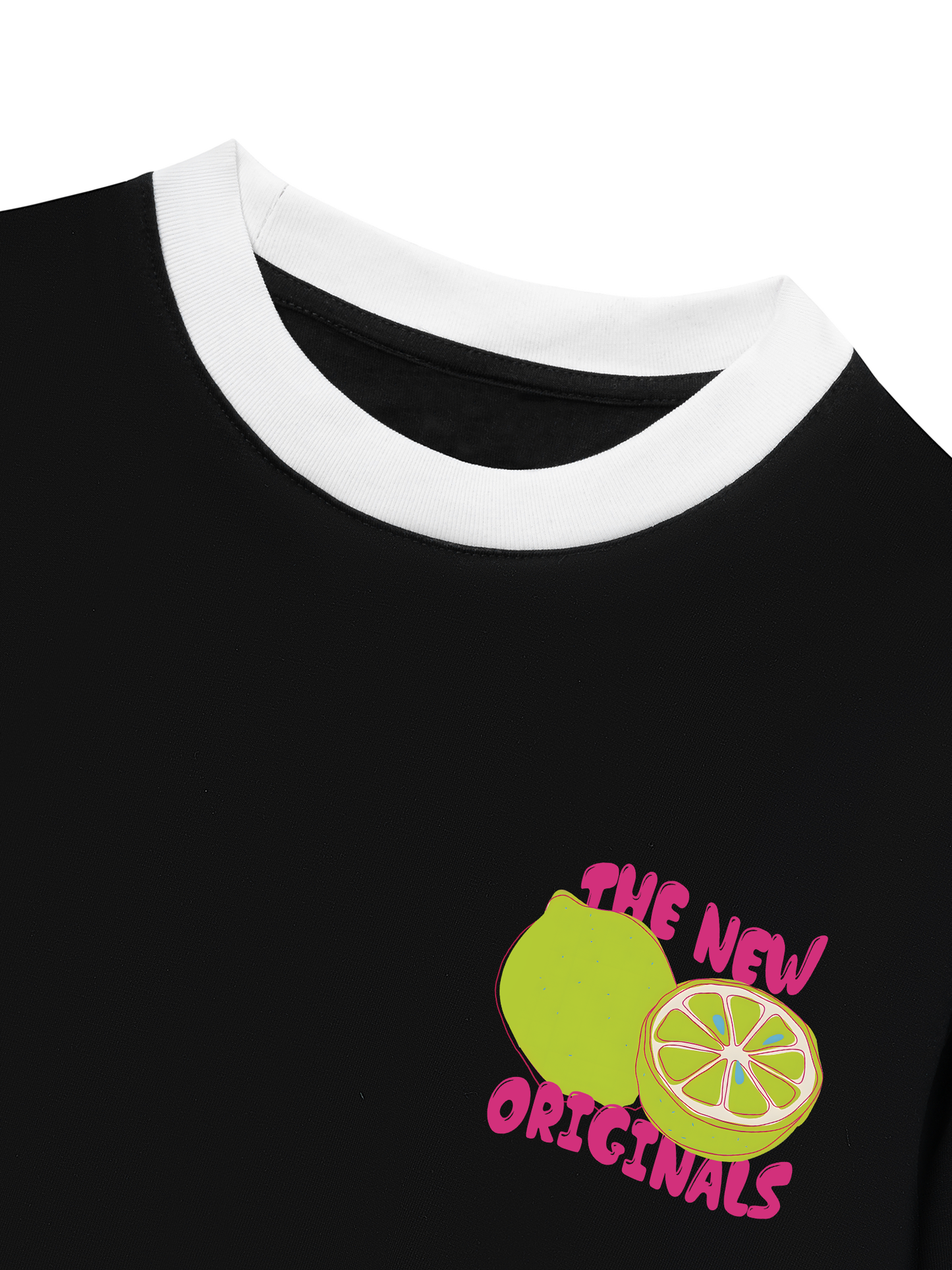 Áo Thun Ringer Relaxed Fit Summer Vibes Pink Lemon