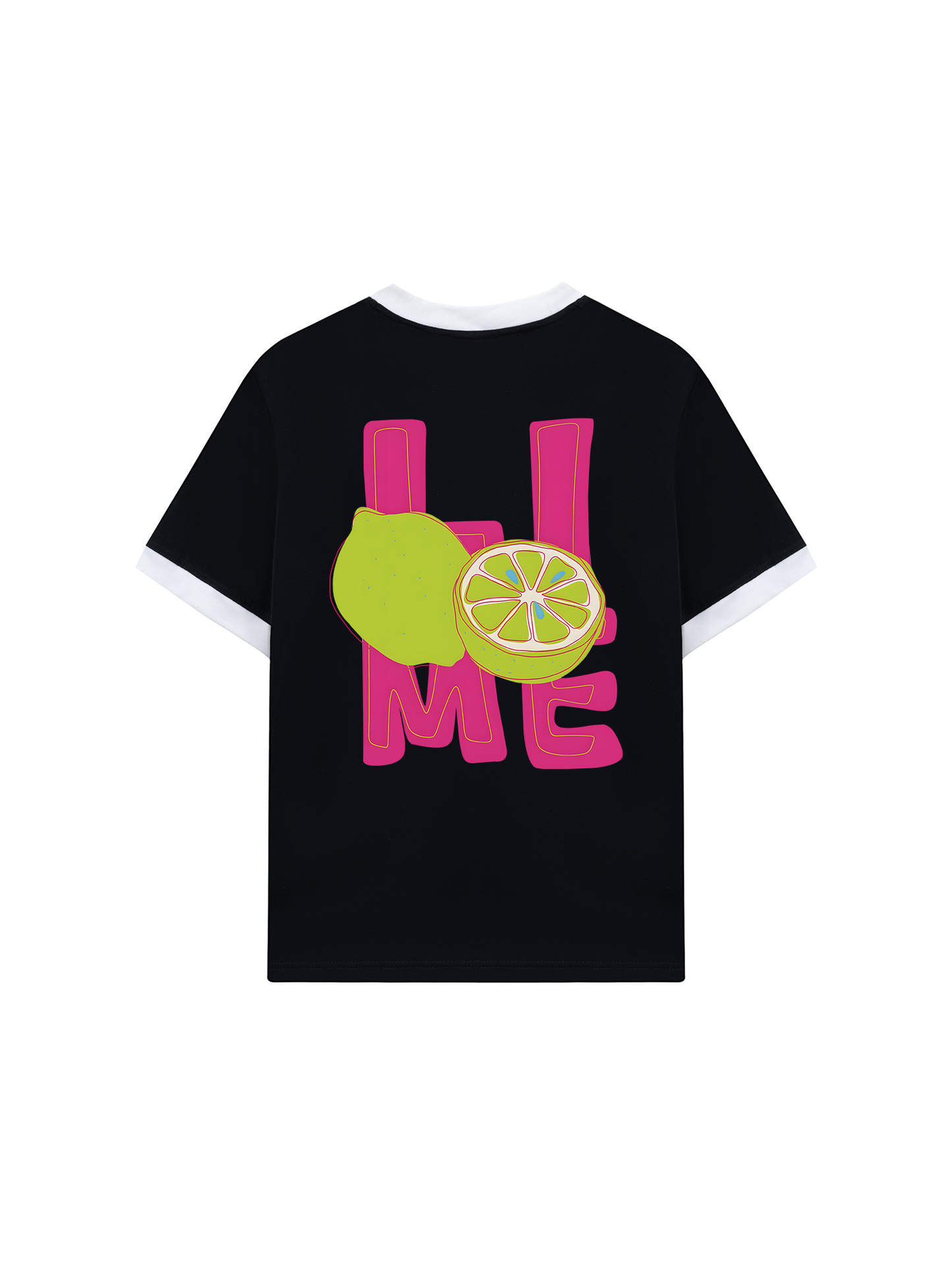 Áo Thun Ringer Relaxed Fit Summer Vibes Pink Lemon