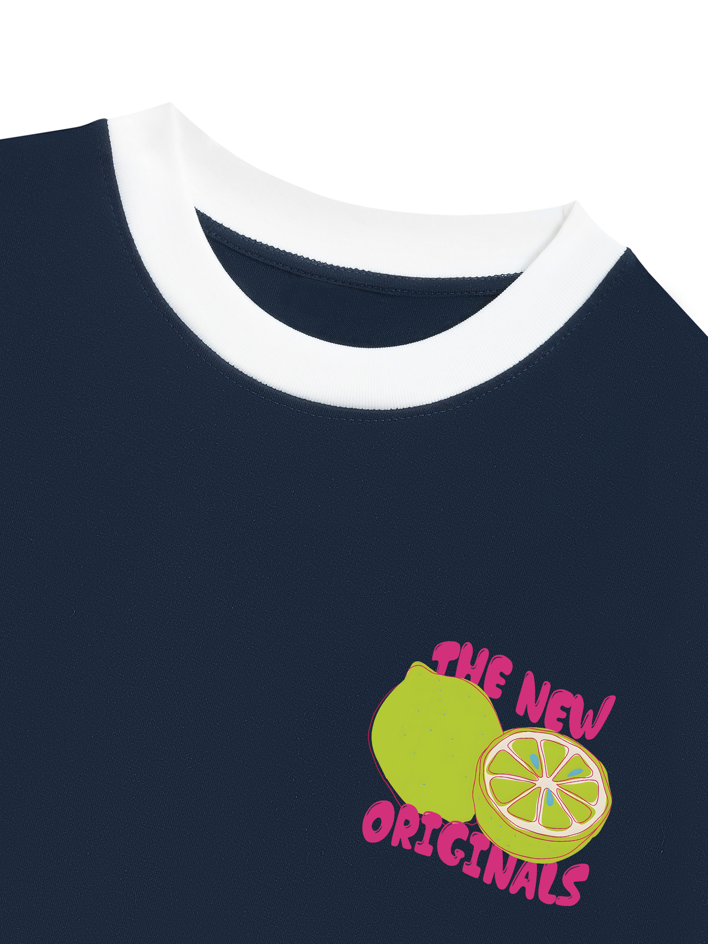 Áo Thun Ringer Relaxed Fit Summer Vibes Pink Lemon