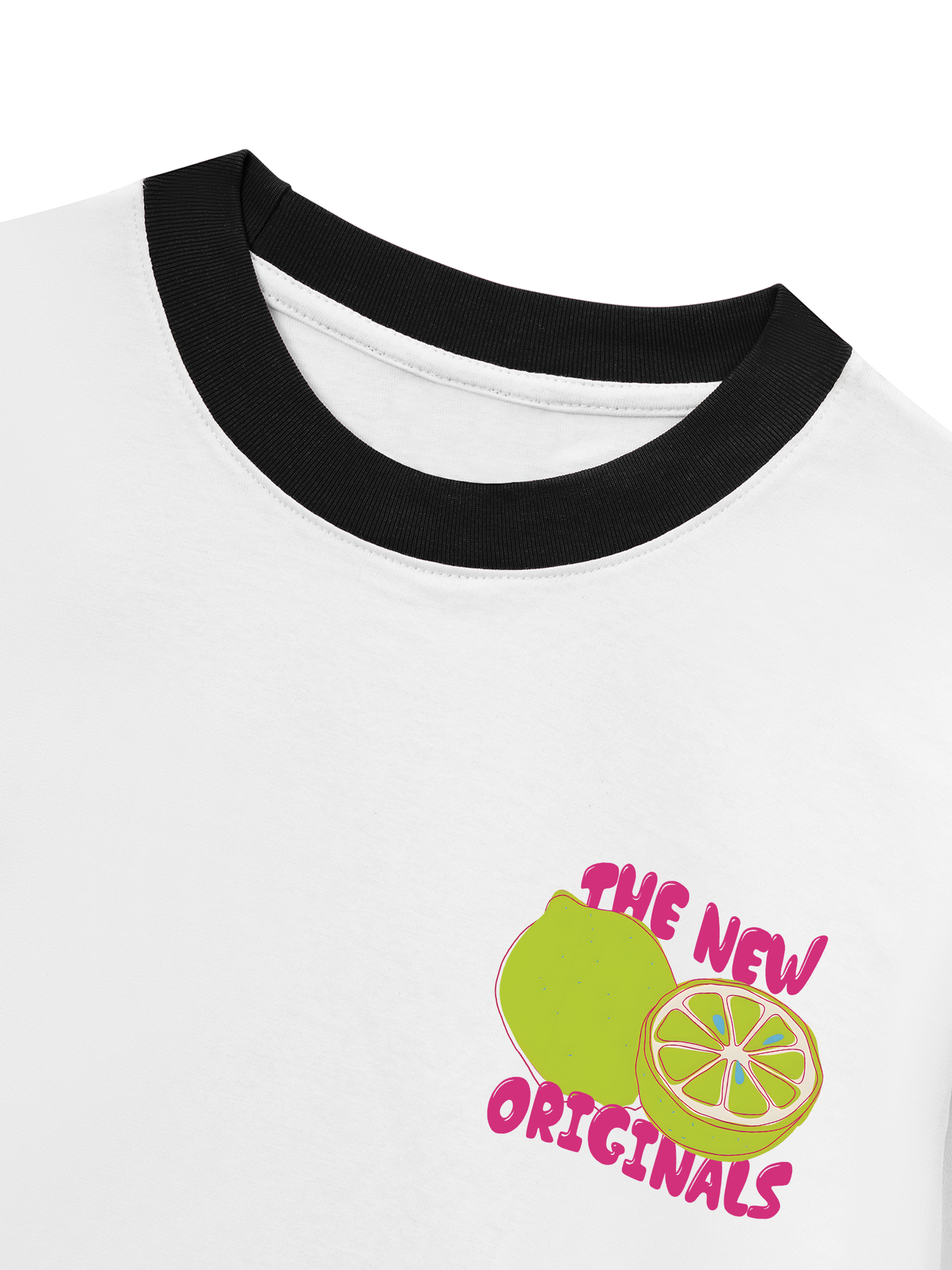 Áo Thun Ringer Relaxed Fit Summer Vibes Pink Lemon