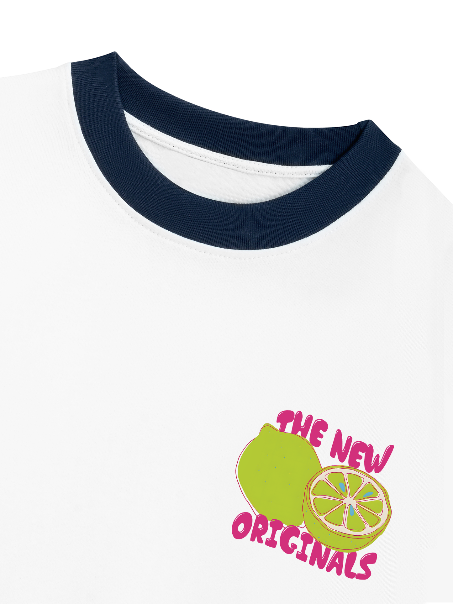 Áo Thun Ringer Relaxed Fit Summer Vibes Pink Lemon