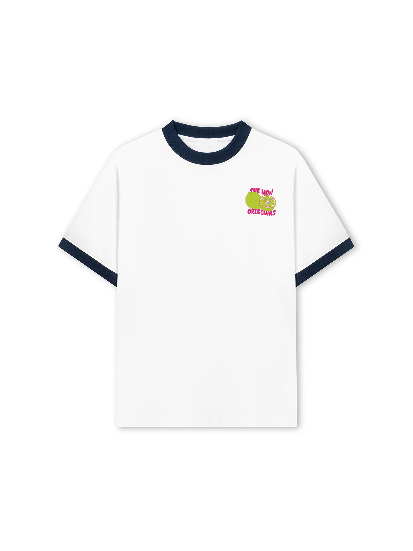 Áo Thun Ringer Relaxed Fit Summer Vibes Pink Lemon