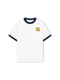 Áo Thun Ringer Relaxed Fit Summer Vibes Pink Lemon