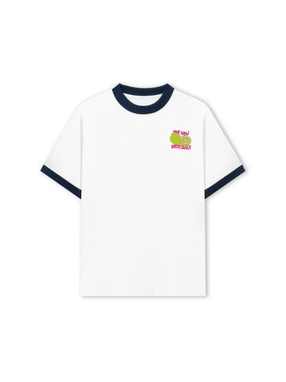 Áo Thun Ringer Relaxed Fit Summer Vibes Pink Lemon