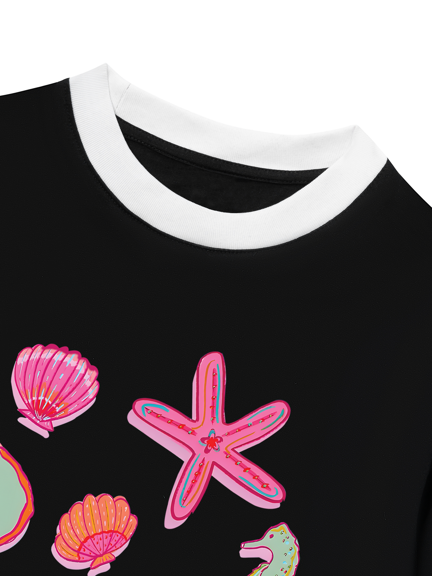 Áo Thun Ringer Relaxed Fit Summer Vibes Sea Life