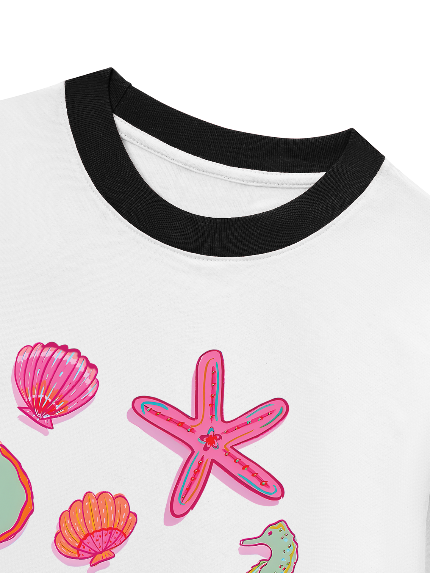 Áo Thun Ringer Relaxed Fit Summer Vibes Sea Life