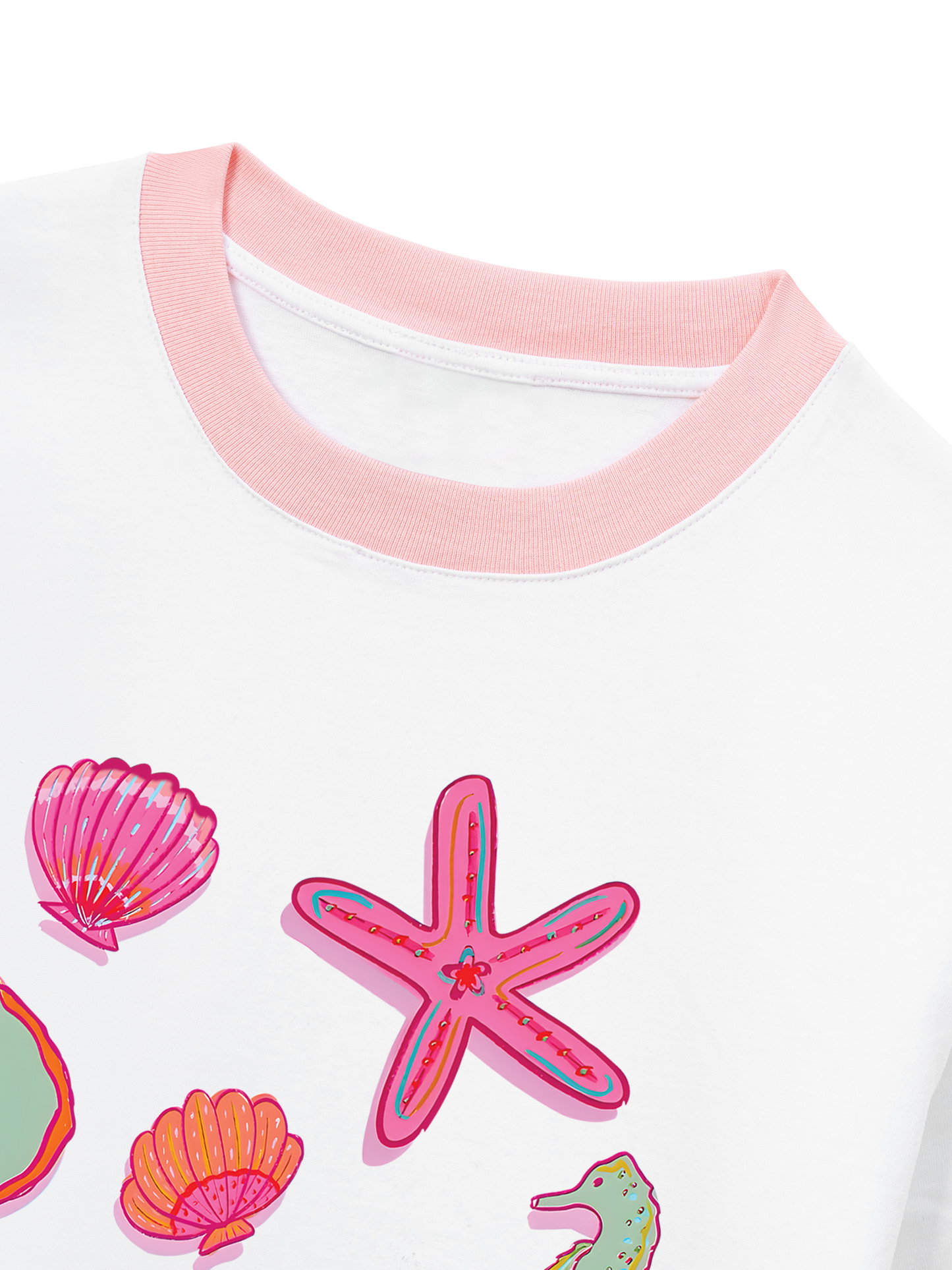Áo Thun Ringer Relaxed Fit Summer Vibes Sea Life