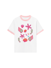 Áo Thun Ringer Relaxed Fit Summer Vibes Sea Life