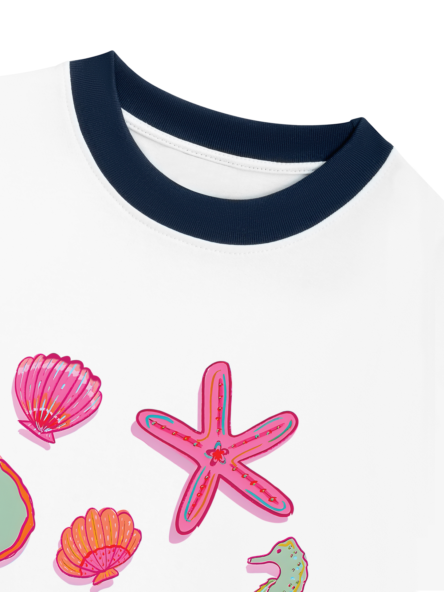Áo Thun Ringer Relaxed Fit Summer Vibes Sea Life