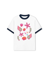 Áo Thun Ringer Relaxed Fit Summer Vibes Sea Life