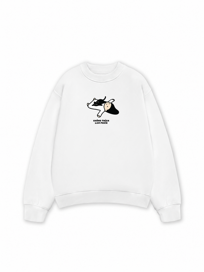 Áo Sweater Nỉ Hai Da Không Thích Làm Phiền