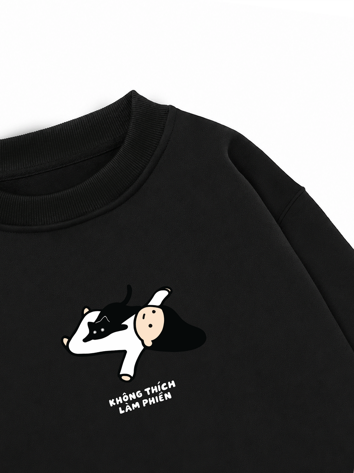 Áo Sweater Nỉ Hai Da Không Thích Làm Phiền