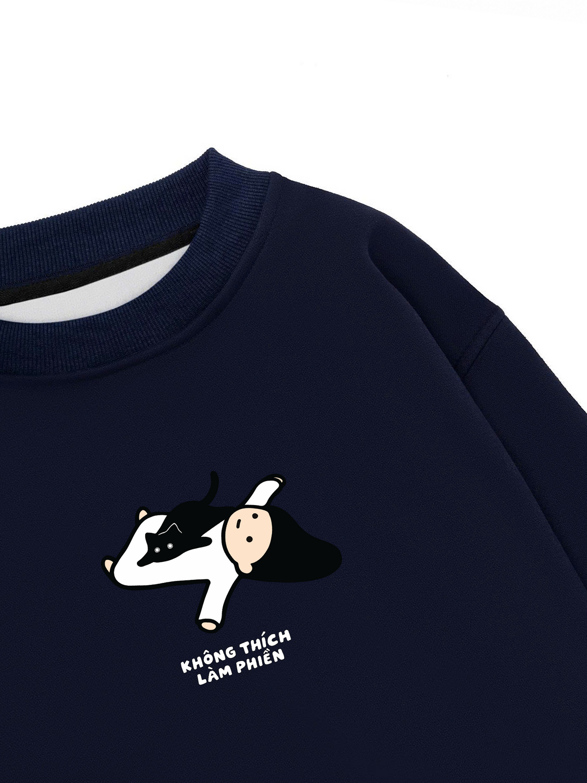 Áo Sweater Nỉ Hai Da Không Thích Làm Phiền