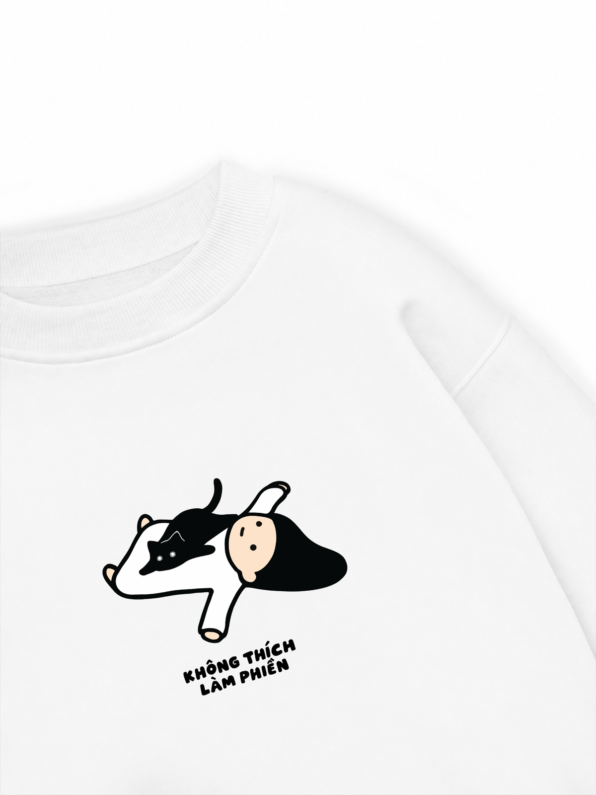 Áo Sweater Nỉ Hai Da Không Thích Làm Phiền