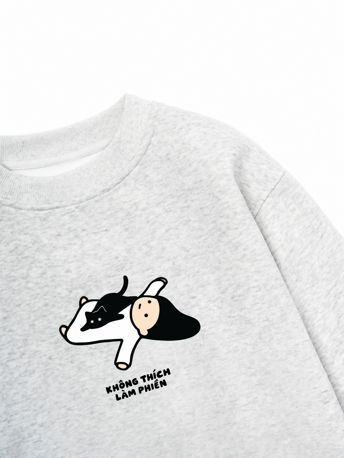 Áo Sweater Nỉ Hai Da Không Thích Làm Phiền