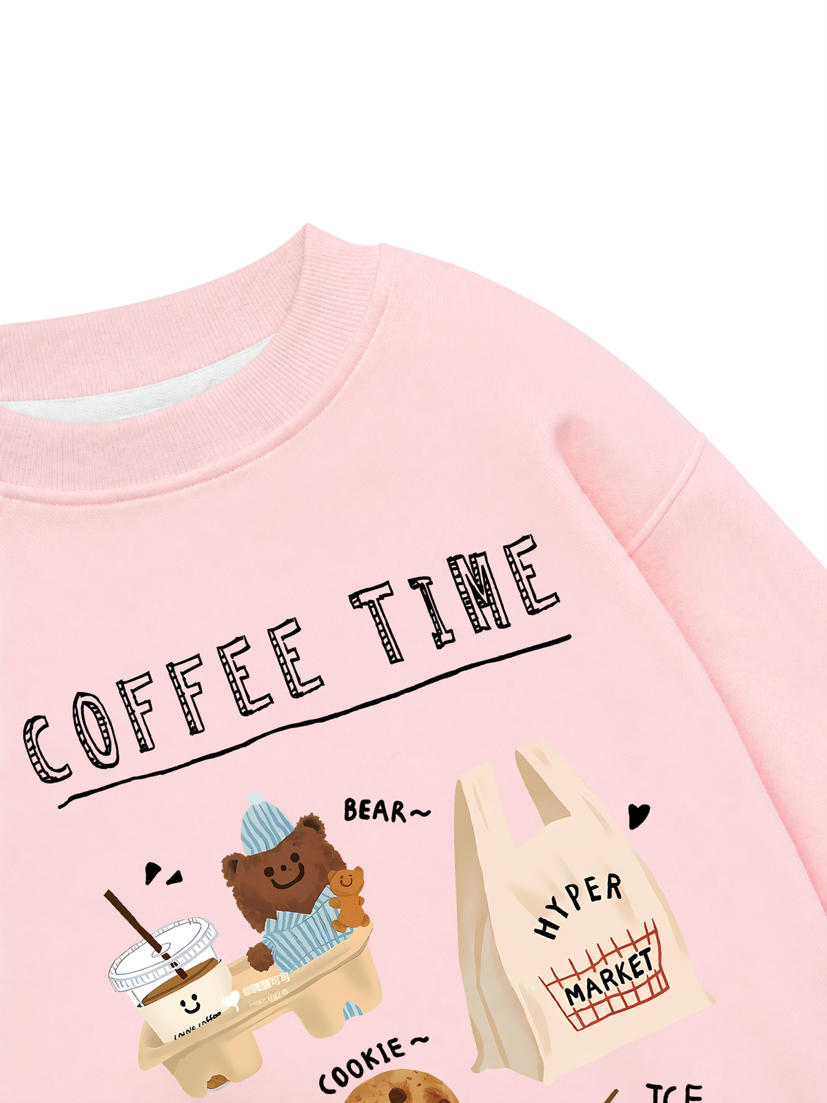 Áo Sweater Nỉ Hai Da Sweet Pastry Coffee Time