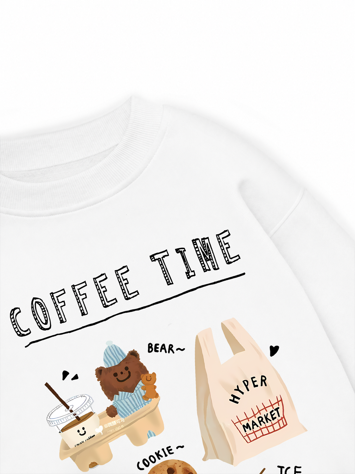 Áo Sweater Nỉ Hai Da Sweet Pastry Coffee Time